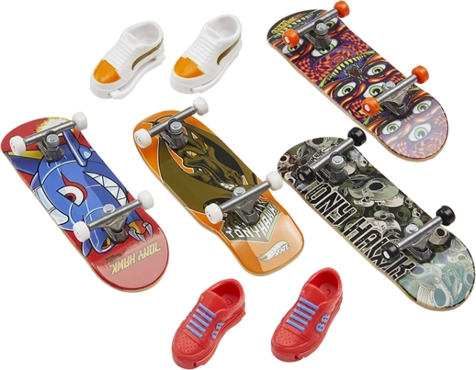 Set HOT WHEELS Skate fingerboards met schoentjes – multipack