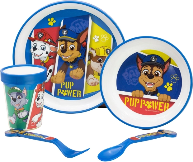 Paw Patrol Pup Power premium antislip ontbijset 5-delig
