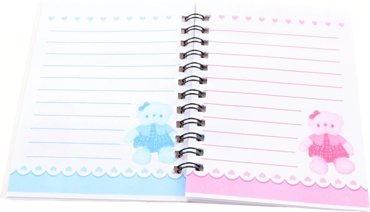 Gelijnde bladen met illustraties