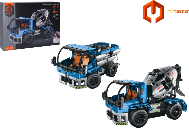 RC-bouwset vrachtwagen en betonmixer 2-in-1