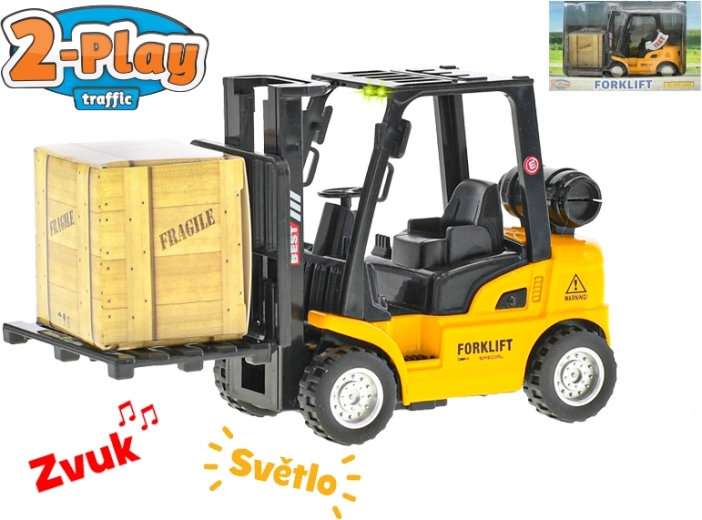Heftruck 2-Play Traffic 14 cm met licht en geluid
