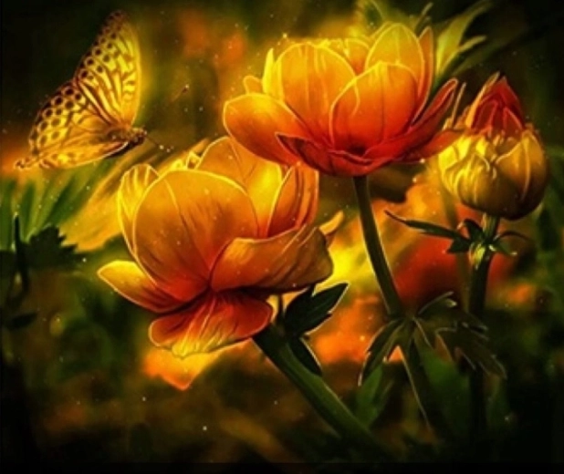 Norimpex Schilderen op nummer Bloemen 40 × 50 cm