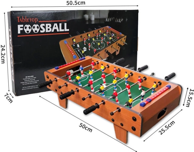Houten tafelvoetbal (boter-kaas-en-eieren) – mini voetbalspel