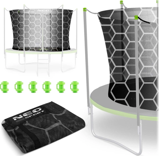 Interne beschermnet voor trampoline Neo-Sport 312 cm (10 ft) voor 6 palen