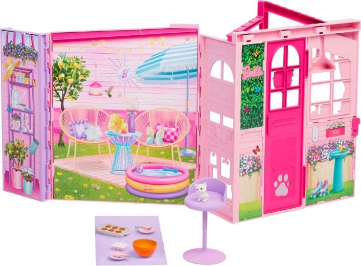 Mattel Barbie Dreamland opvouwbaar weekendpoppenhuis met accessoires