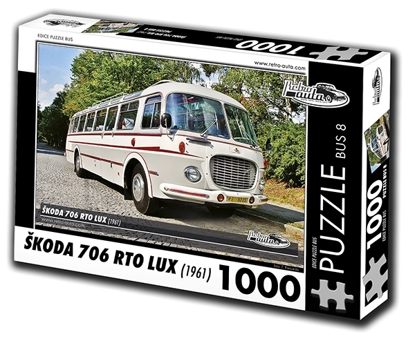 Puzzel Retro-auto’s Škoda 706 RTO LUX – bus 1961, 1000 stukjes