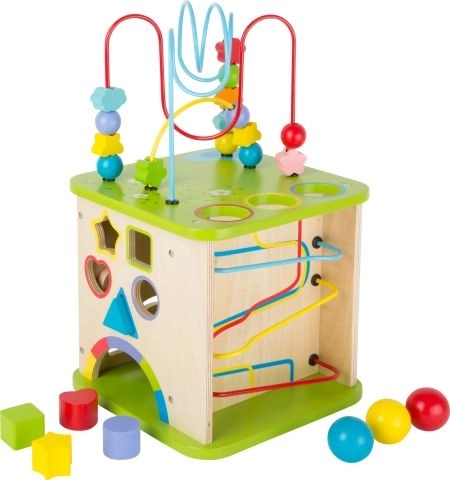 Small Foot houten motorische kubus met doolhof 5in1