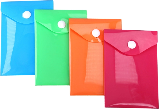 Map met drukknoop 11,5 × 8 cm