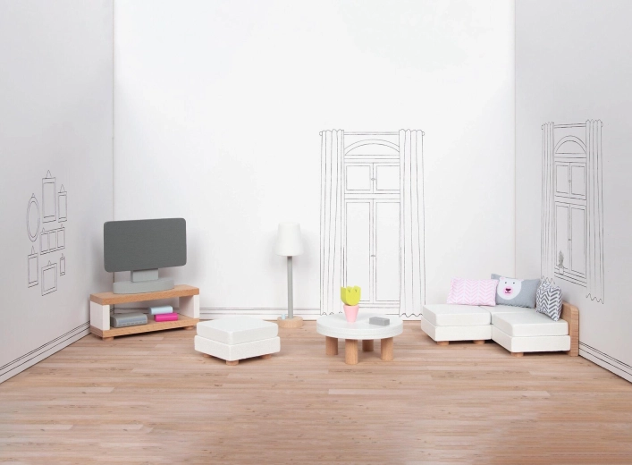 Goki poppenhuismeubels – woonkamer
