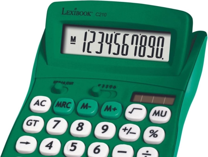 Lexibook zakrekenmachine 10-cijferig, rubberen oppervlak, groen