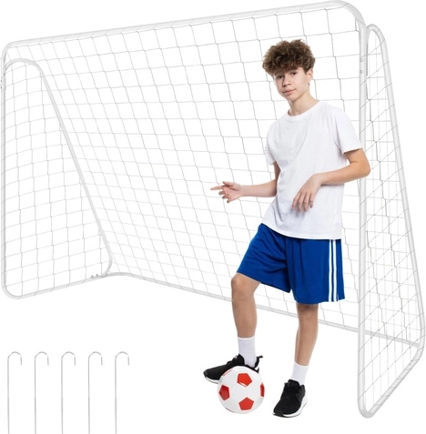 Trizand voetbaldoel 213 × 150 × 90 cm met metalen constructie en net