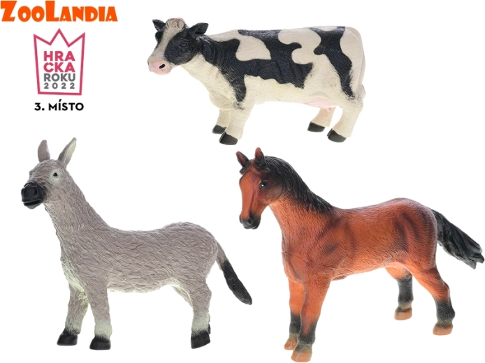 Zoolandia boerderijdieren 21–24 cm – koe, paard en ezel