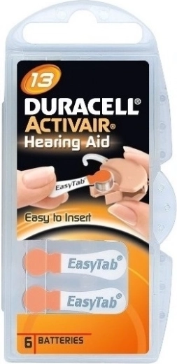 Duracell Activair 13 hoortoestelbatterijen, 6 stuks