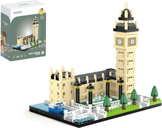 KOCO mini bouwset Big Ben, 523 onderdelen en 2 figuren