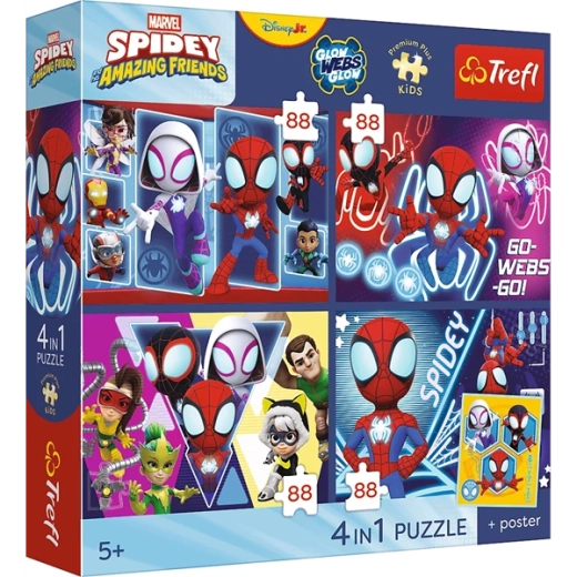 4 afzonderlijke puzzels in één verpakking