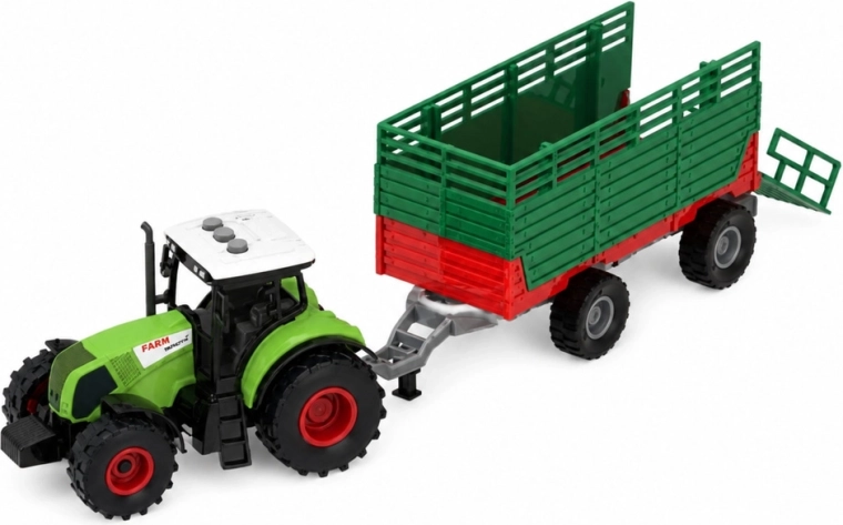 Tractor met aanhanger en effecten