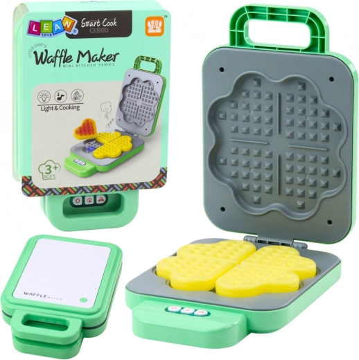 Kinder speeltje wafelijzer op batterijen met lichteffecten groen