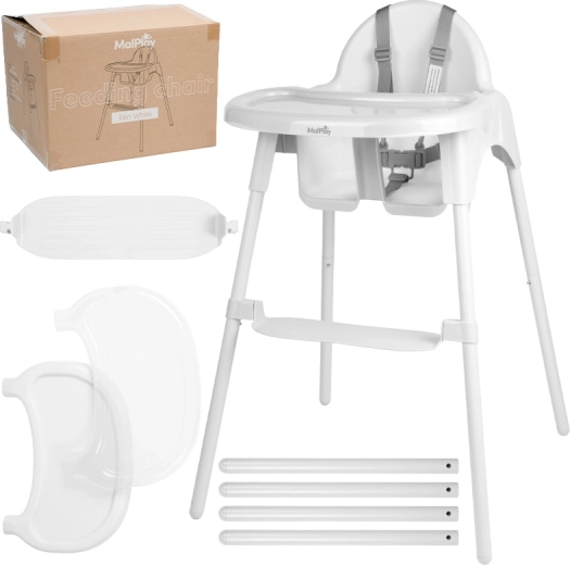 Kinder eetstoel Keri wit 2-in-1