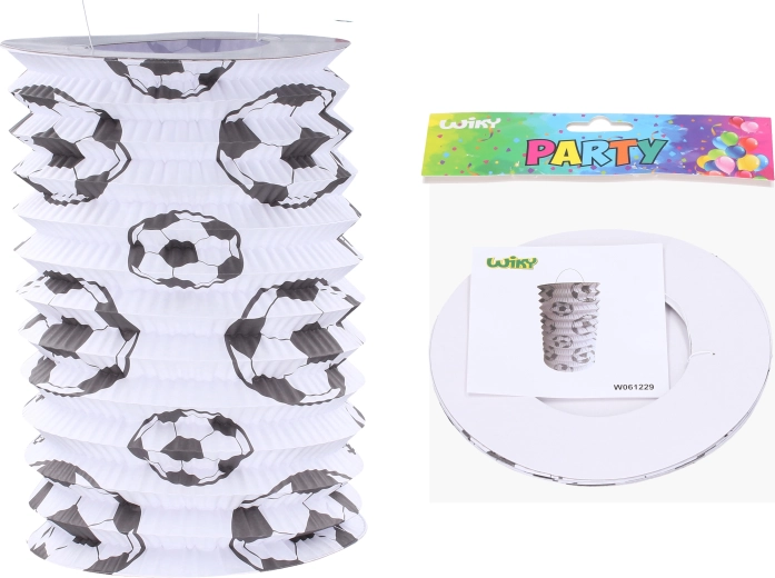 Lampion cilinder voetbal 15 cm