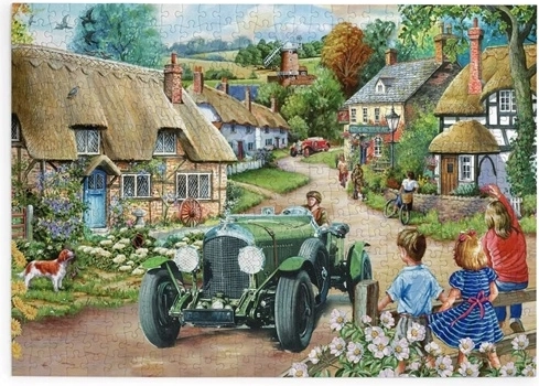 HOP-puzzel Rit van de oldtimers met 500 extra grote puzzelstukken