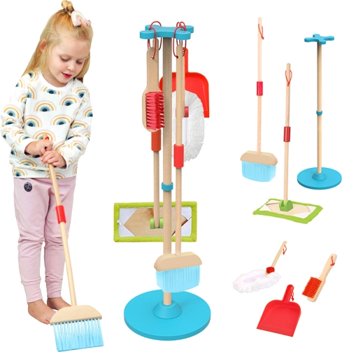 Speelgoed schoonmaakset Tooky Toy 6 stuks