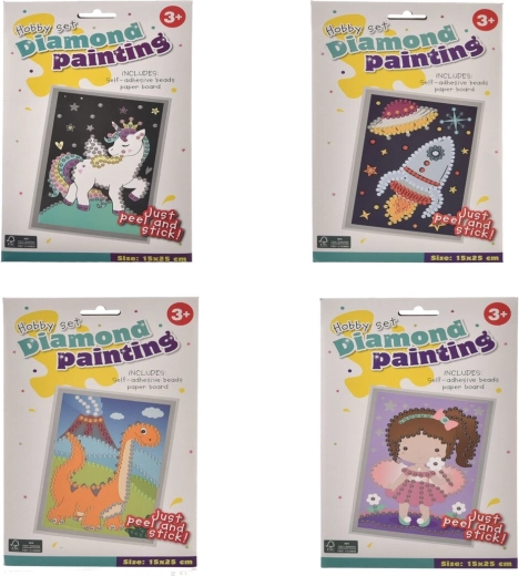 Creatieve set diamond painting 4ASS (mix van 4 motieven)