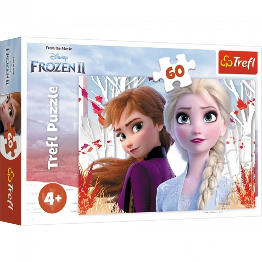 Puzzel 60 stukjes De magische wereld van Anna en Elsa
