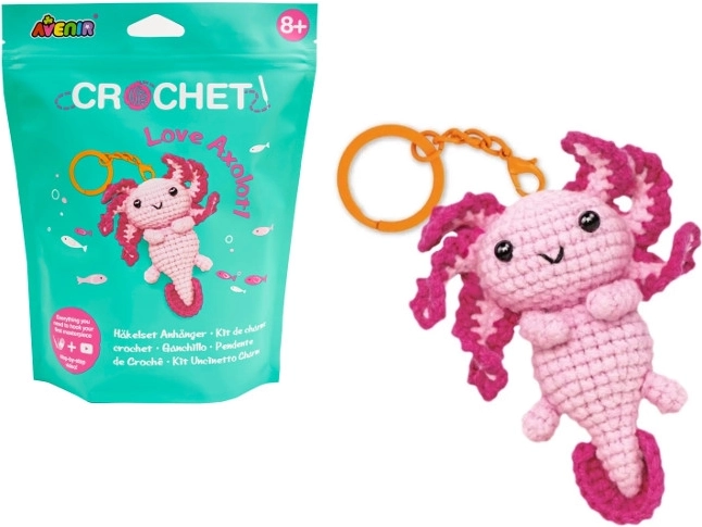 Maak je eigen gehaakte axolotl-hanger – creatieve set