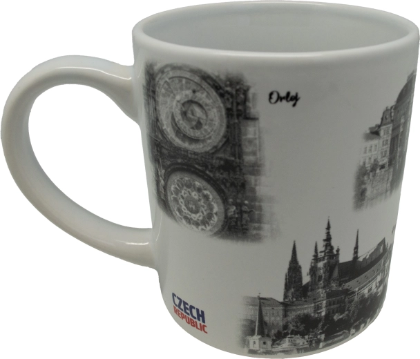Witte keramische mok 250 ml TOP PRAHA