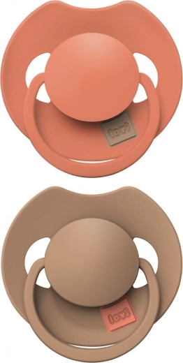 LOVI PRIME siliconen dynamische speen 18m+ Granola/Orange, 2 stuks