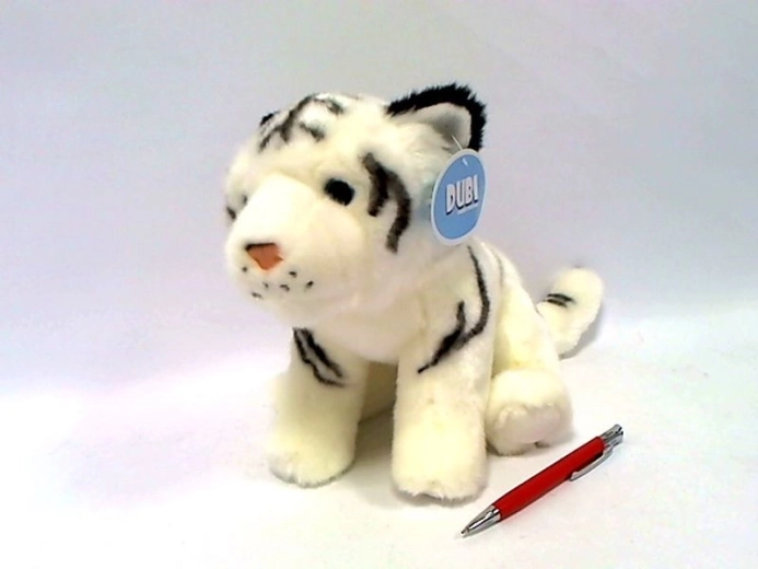 Witte tijgerknuffel 25 cm