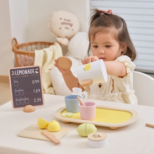 Caféspel in pastelkleuren