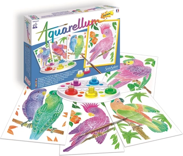 SentoSphere Aquarellen junior – Papegaaien