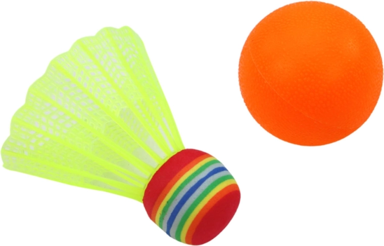 Bal en badmintonshuttle inbegrepen