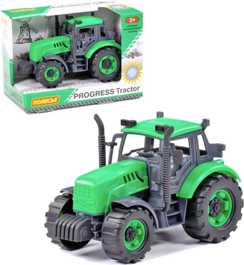 Polesie Progress tractor met vliegwiel groen