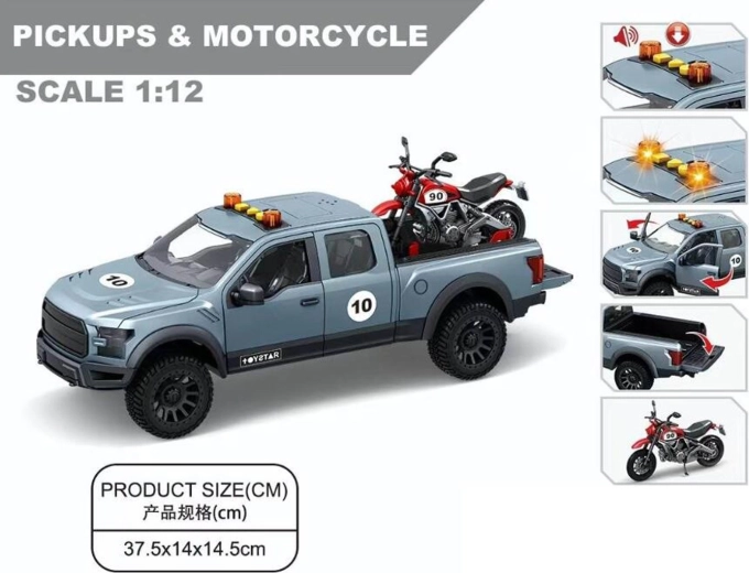 Terreinwagen met licht, geluid en motor
