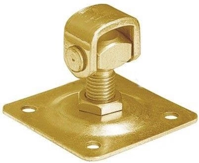 Verstelbaar scharnier om vast te schroeven M20 × 100 mm, geel verzinkt