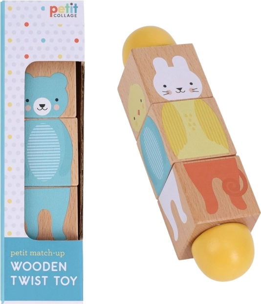 Petit Collage houten draaibare speelgoed met dierenmotief