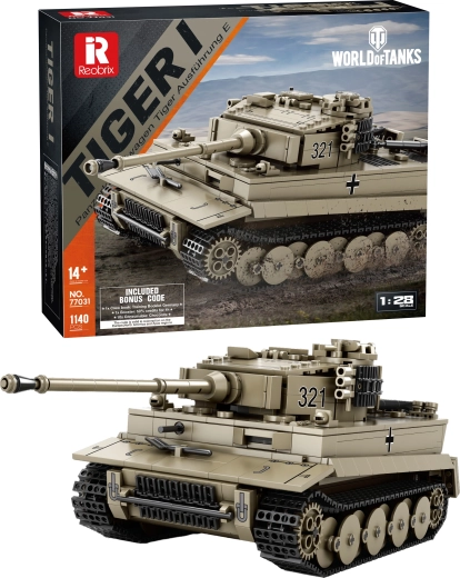 Bouwset tank Tiger I World of Tanks 334 onderdelen