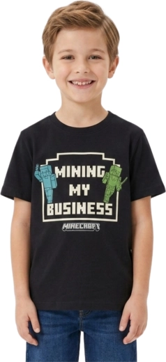 Groen katoenen T-shirt voor kinderen Minecraft Creeper