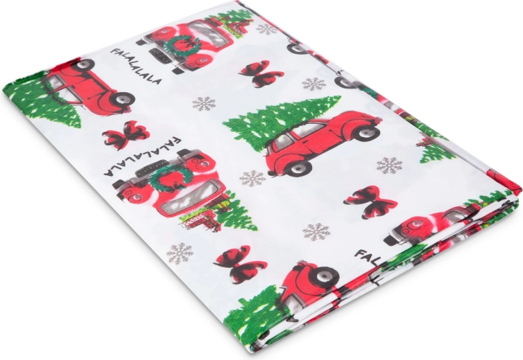 Kersttafelkleed van flanel met maretak 132 × 178 cm