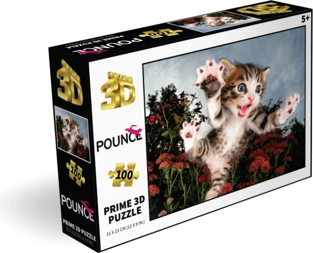 Schattig motief van een springend katje