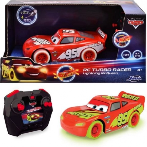 RC Auto Bliksem McQueen Turbo Glow Racers op afstandsbediening 1:24