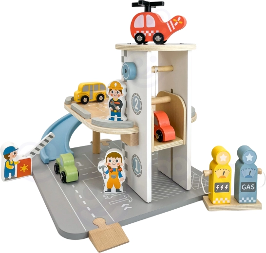 Meerlaagse garage met helikopterplatform