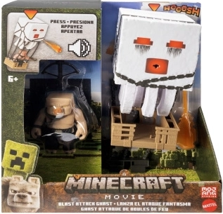 Minecraft Aanvallende Ghast met projectielen – interactieve figuur