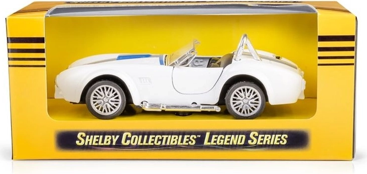 Shelby Cobra 1:32 wit metalen autootje met pull-back
