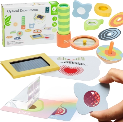 Klassieke set optische experimenten voor kinderen