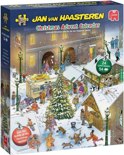 Jumbo adventskalender met puzzels van Jan van Haasteren
