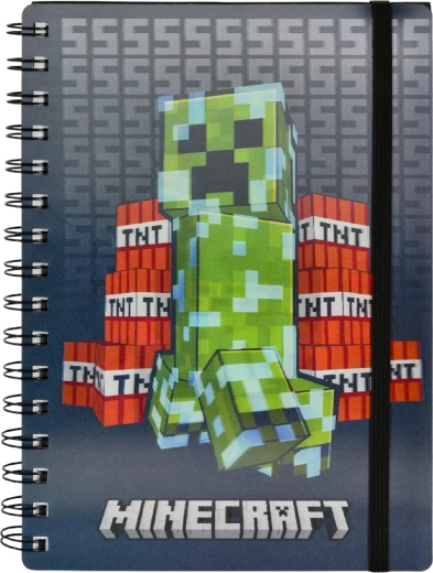 Spiraalnotitieboek Minecraft Creeper 3D A5 (80 vellen)