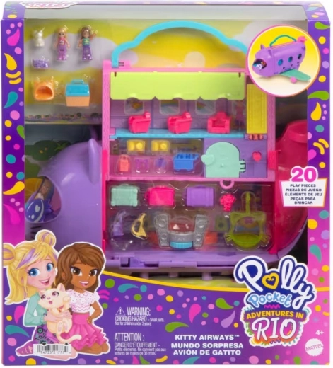 Polly Pocket Avonturen Vliegtuig met Katten
